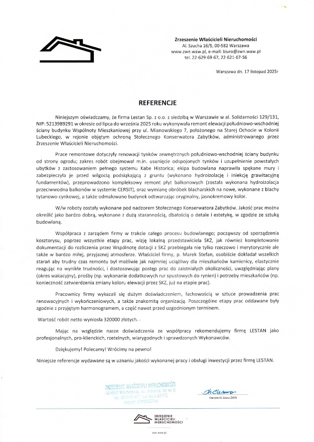 MIANOWSKIEGO referencje