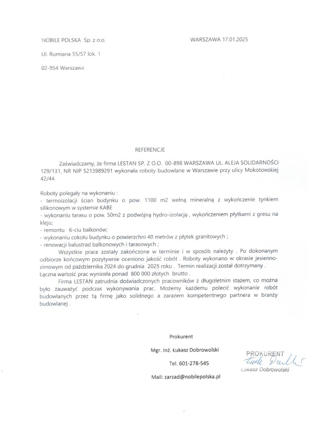 NOBILE referencje